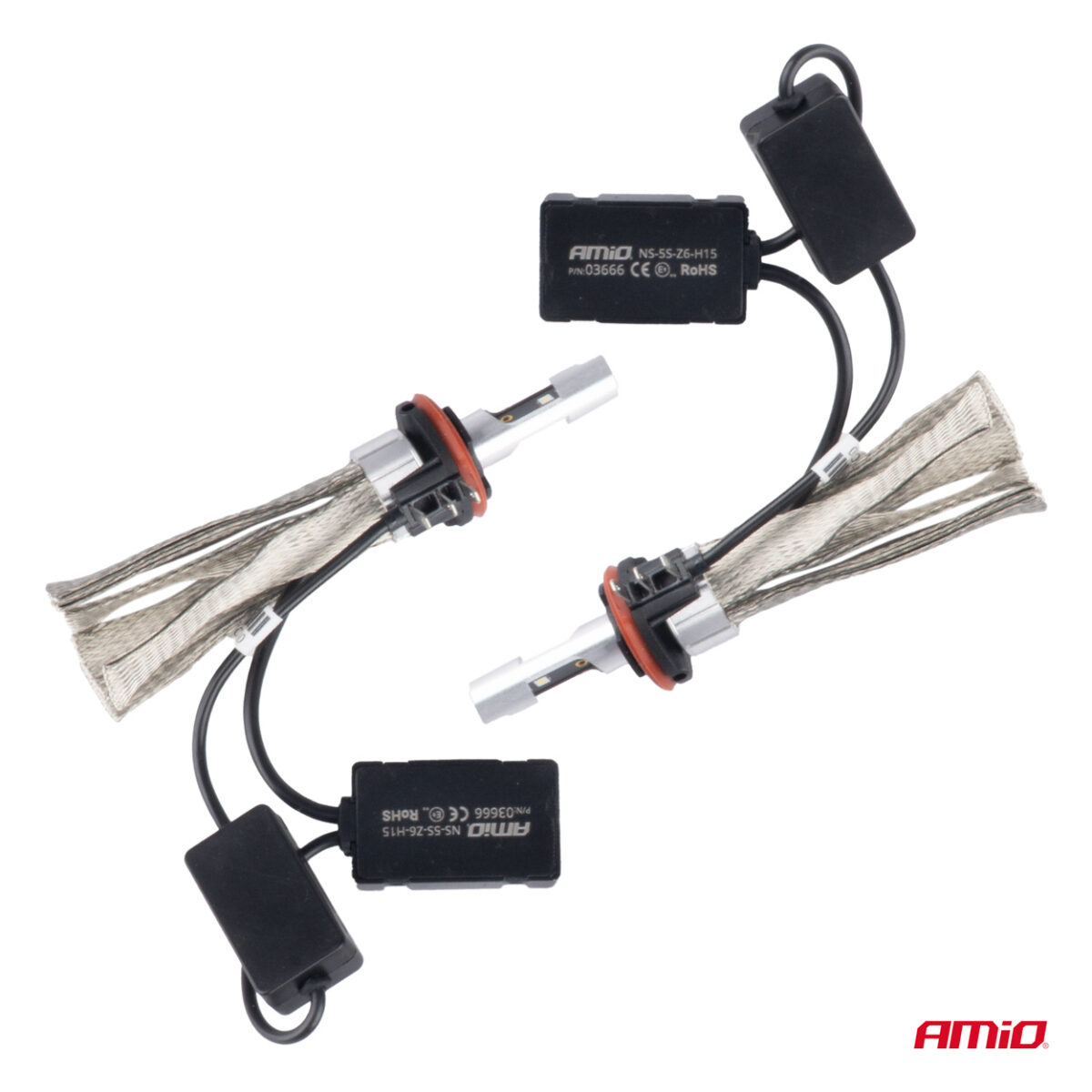 ΛΑΜΠΕΣ LED H15  4300lm 12-24V - 50W - 6000K AMIO - 2 Τεμ. - Image 3
