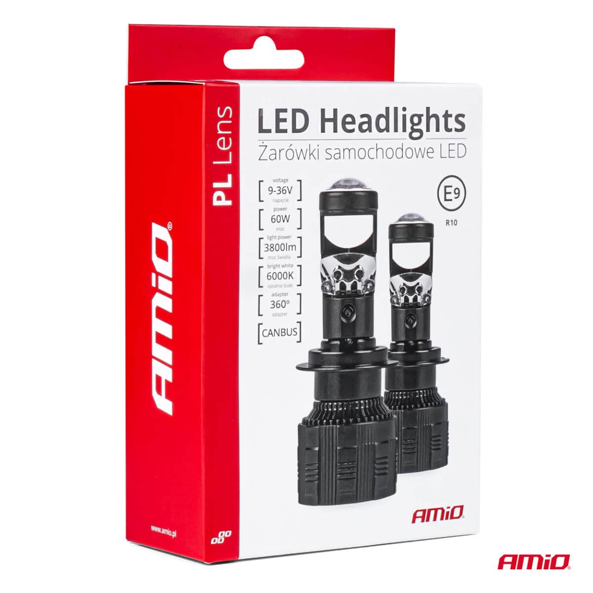 ΛΑΜΠΕΣ H4 PL-LENS SERIES 9>36V 60W 5.000K 3.800lm LED 2x4575 SMD CAN-BUS ΜΕ ΠΡΟΤΖΕΚΤΟΡΑ AMIO - 2 Τεμ. - Image 7