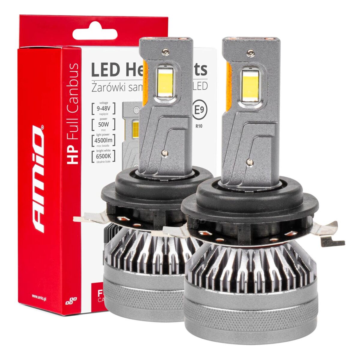 ΛΑΜΠΕΣ H7-1 9>48V 6.500K 4.500lm 50W HP SERIES LED CAN-BUS ΜΕ ΨΥΚΤΡΑ AMIO - 2 Τεμ. - Image 1