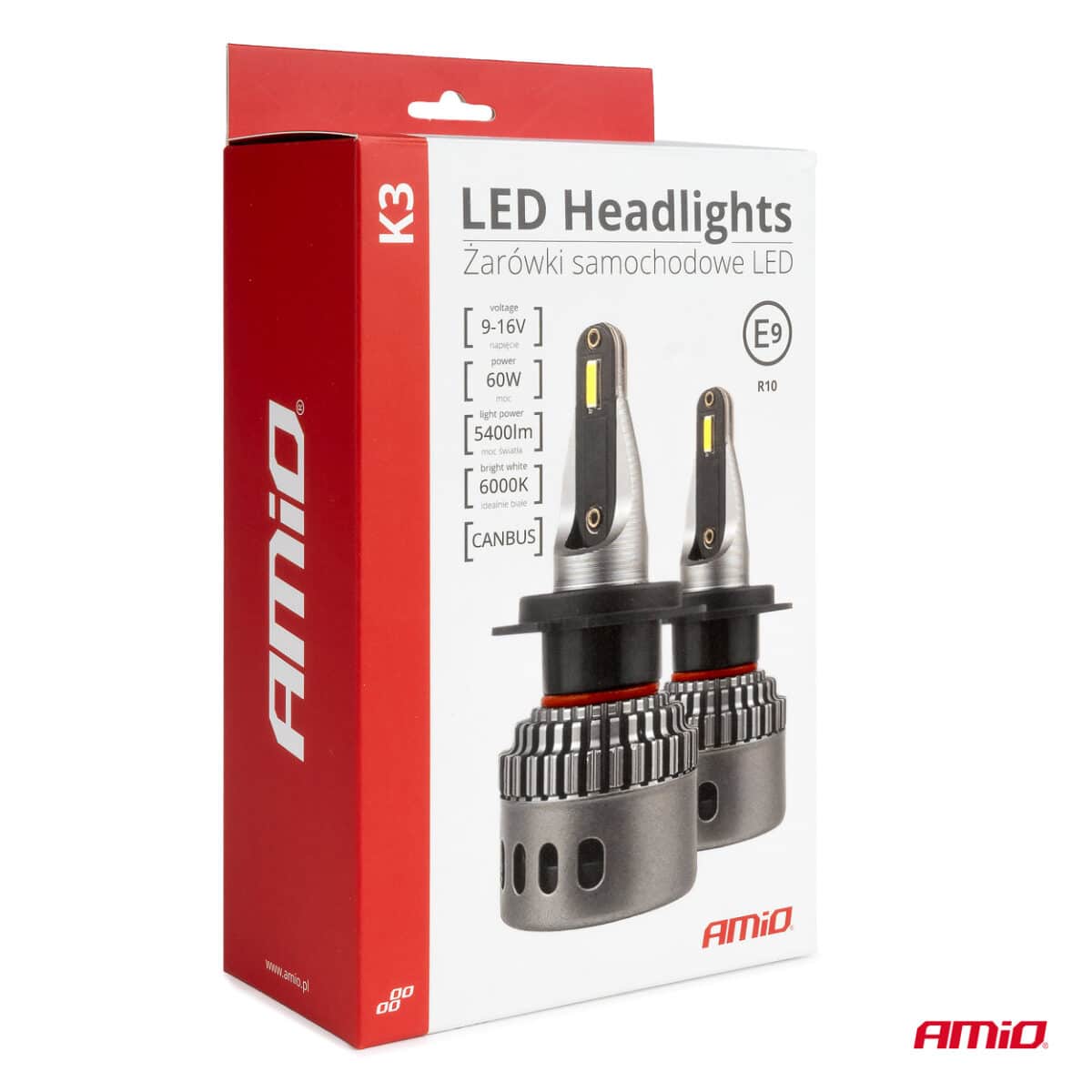 ΛΑΜΠΕΣ H7-1 9>16V 6.000K 5.400lm 60W K3 SERIES LED CAN-BUS (ΜΕ ΨΥΚΤΡΑ) AMIO - 2 Τεμ. - Image 3