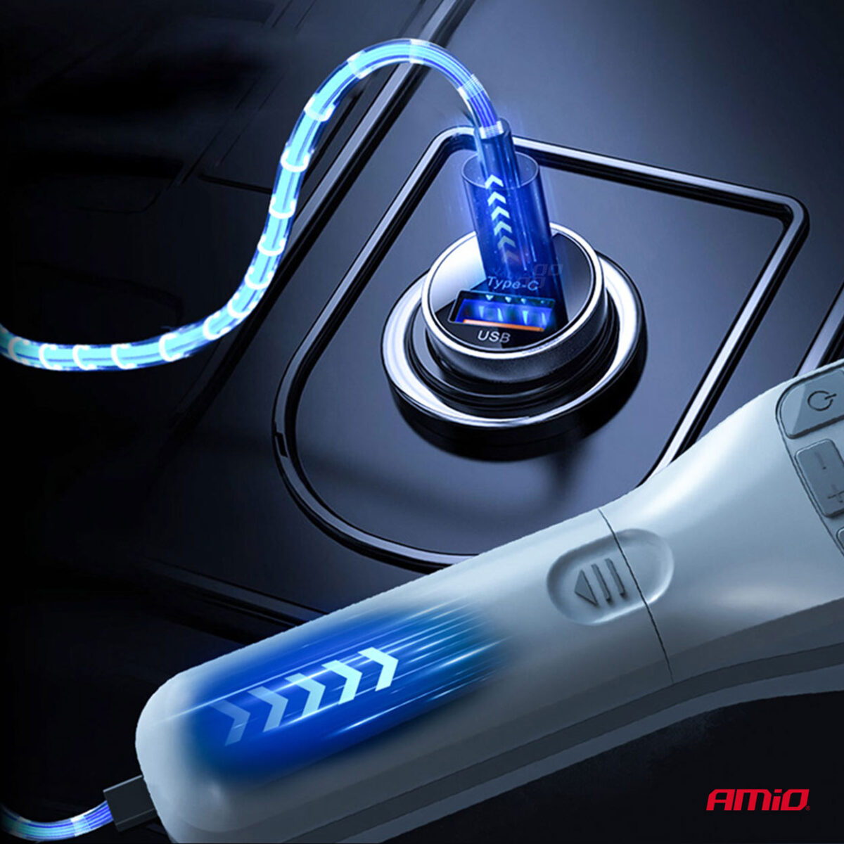 ΚΟΜΠΡΕΣΕΡ ΑΕΡΑ 7,4V 10bar/150psi 40W ΦΟΡΤΙΣΗ ΜΕ USB ΚΑΙ ΨΗΦΙΑΚΗ ΕΝΔΕΙΞΗ AMIO - 1 Τεμ. - Image 6