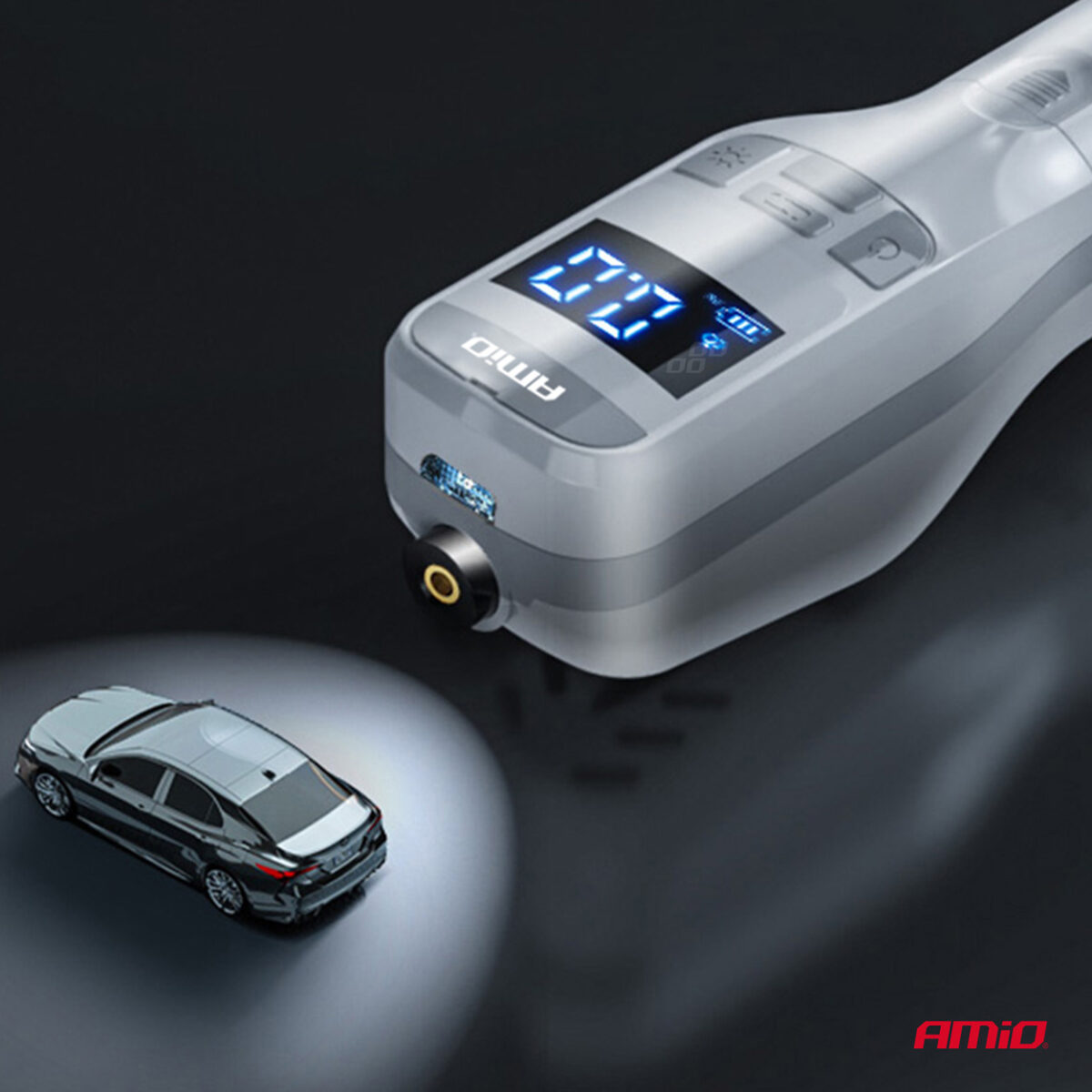 ΚΟΜΠΡΕΣΕΡ ΑΕΡΑ 7,4V 10bar/150psi 40W ΦΟΡΤΙΣΗ ΜΕ USB ΚΑΙ ΨΗΦΙΑΚΗ ΕΝΔΕΙΞΗ AMIO - 1 Τεμ. - Image 7