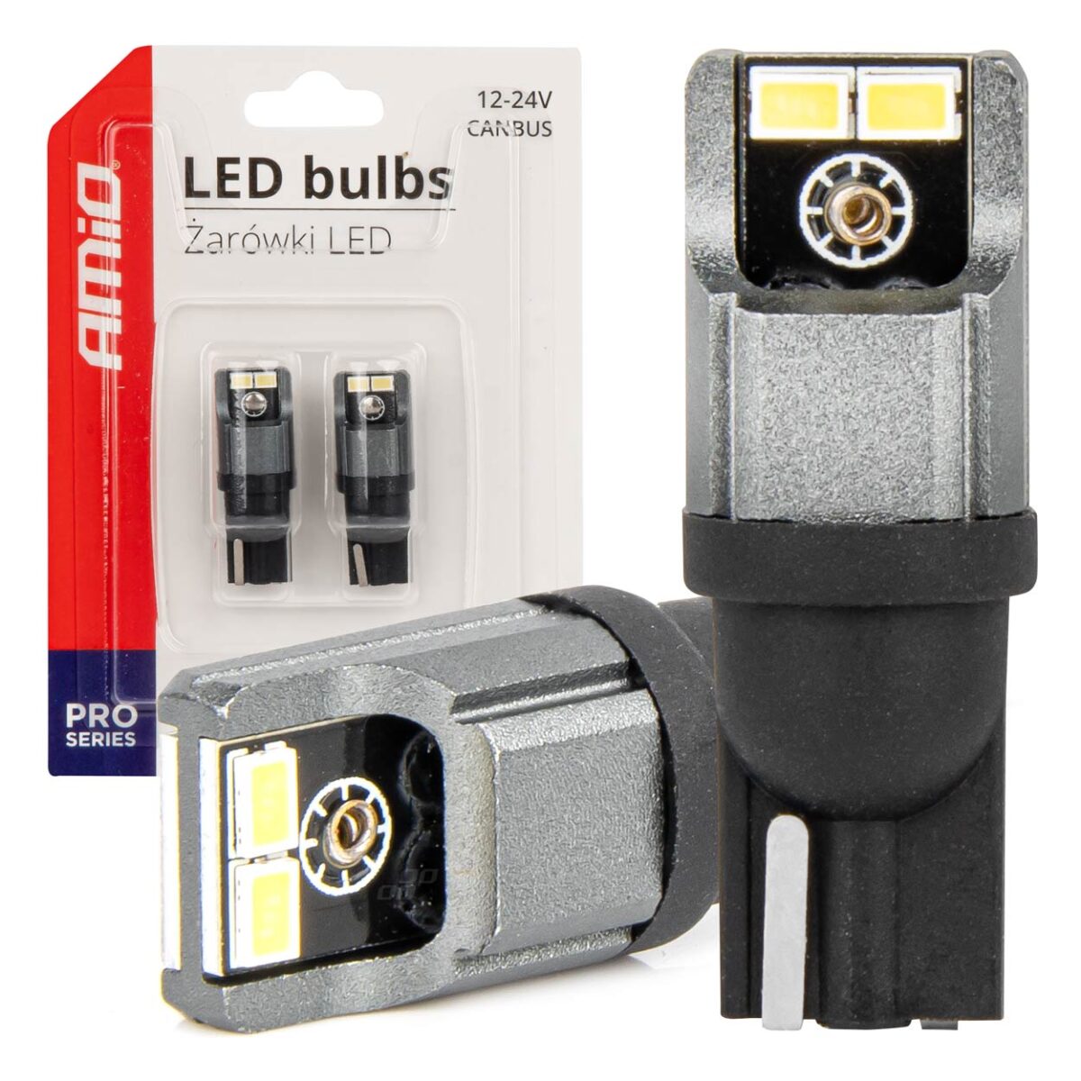 ΛΑΜΠΑΚΙΑ LED T10 W5W W10W 12/24V LED 4xSMD3020 CAN-BUS ΛΕΥΚΟ ΑΜΙΟ - 2 ΤΕΜ. - Image 1