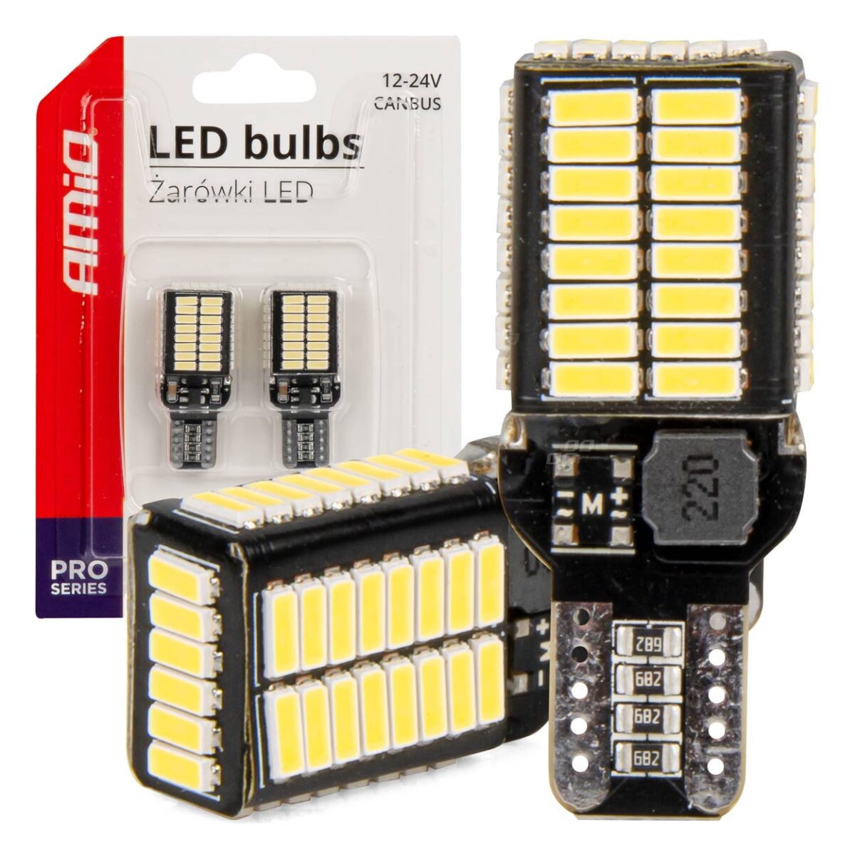 ΛΑΜΠΑΚΙΑ T15e W16W 12/24V 54x4014 SMD LED CAN-BUS PRO SERIES AMIO - 2 Τεμ. - Image 1