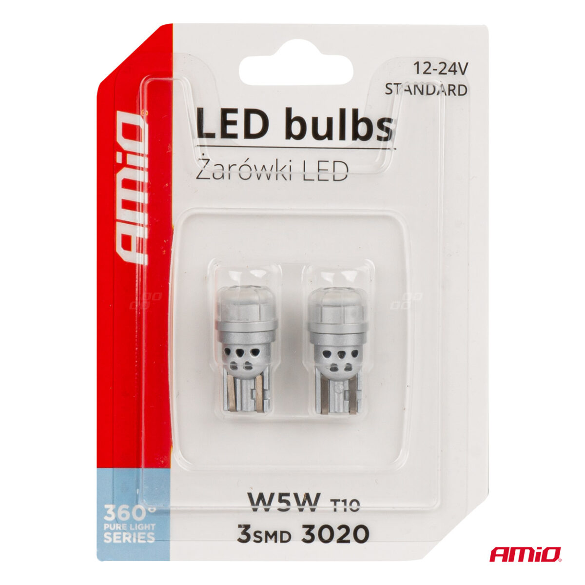 ΛΑΜΠΑΚΙΑ LED T10 W5W 12/24V 3x3020 SMD LED ΛΕΥΚΟ PURE LIGHT SERIES ΑΜΙΟ - 2 ΤΕΜ. - Image 5