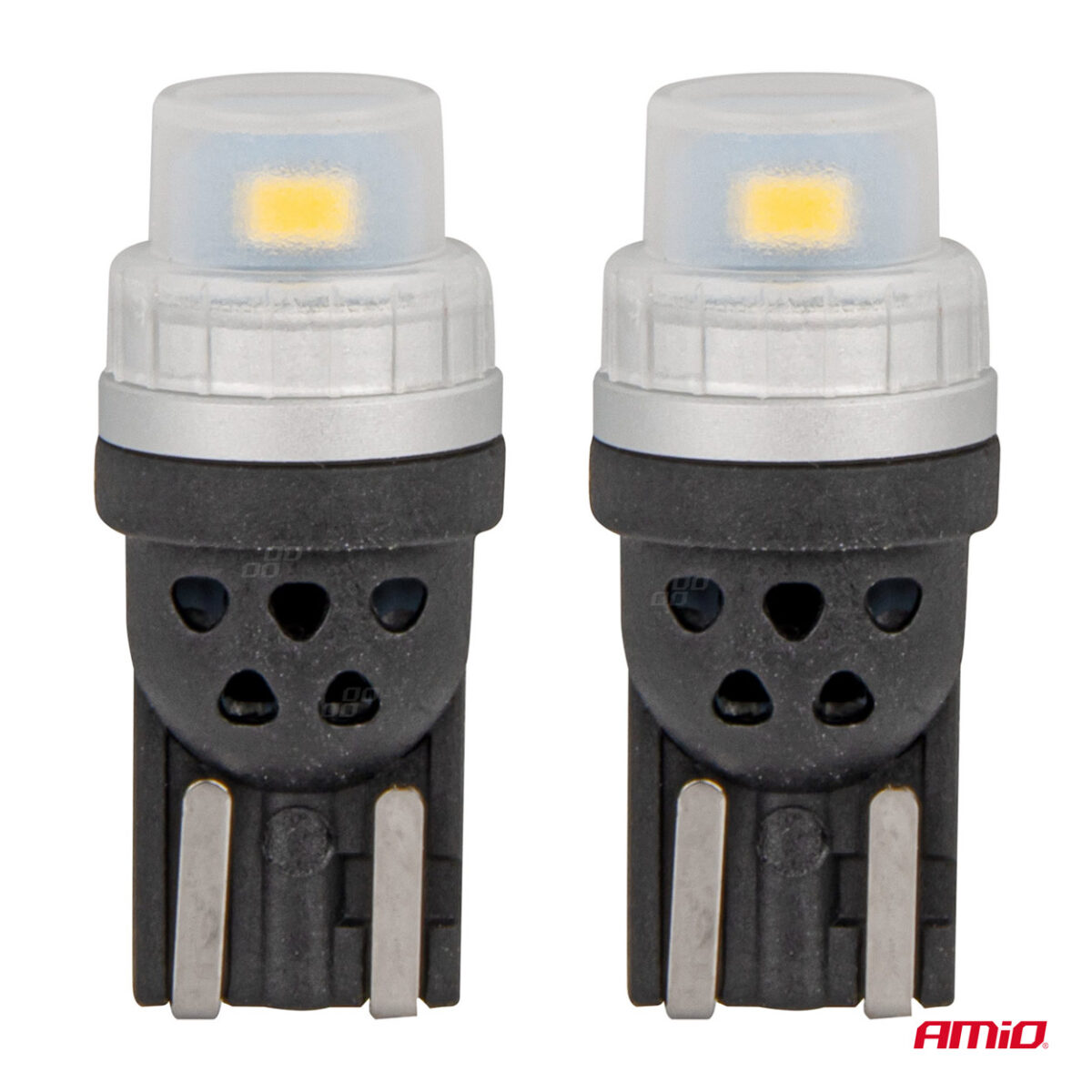 ΛΑΜΠΑΚΙΑ T10 W5W 12/24V 2x3020 SMD LED ΛΕΥΚΟ PURE LIGHT SERIES AMIO - 2 Τεμ. - Image 2