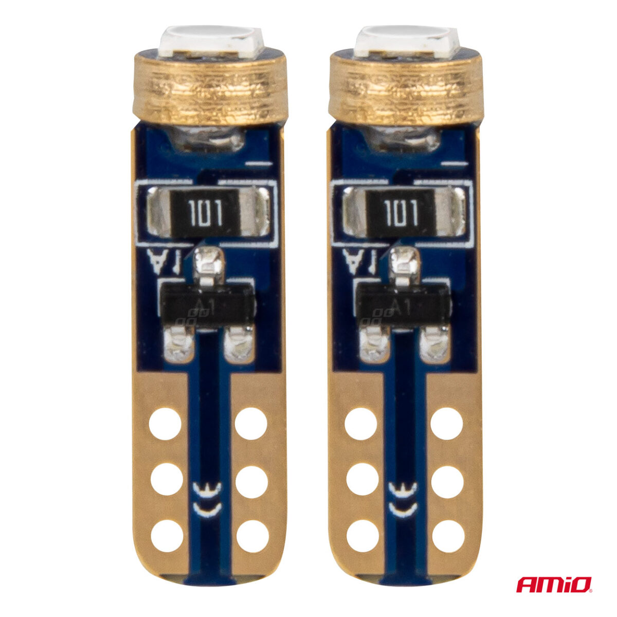 ΛΑΜΠΑΚΙΑ T5 W1W 12V 1SMD LED ΜΠΛΕ AMIO - 2 ΤΕΜ. - Image 2