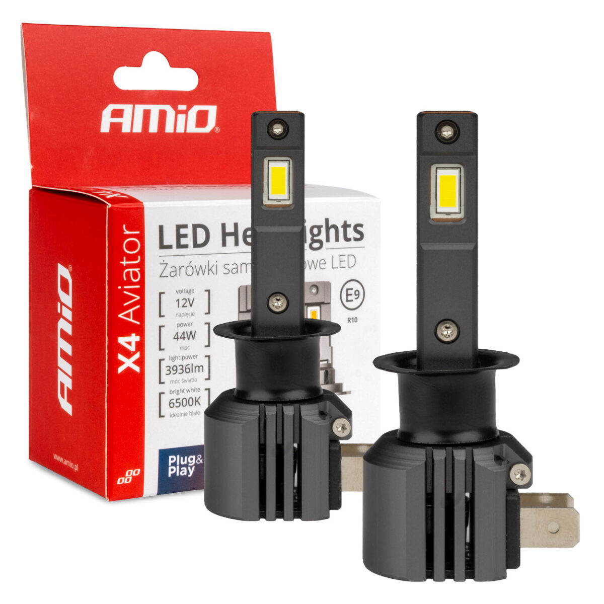 ΛΑΜΠΕΣ LED H1 12V 44W 6.500K 3.936lm CSP X4 SERIES AVIATOR PLUG & PLAY ΑΜΙΟ - 2 ΤΕΜ. - Image 1