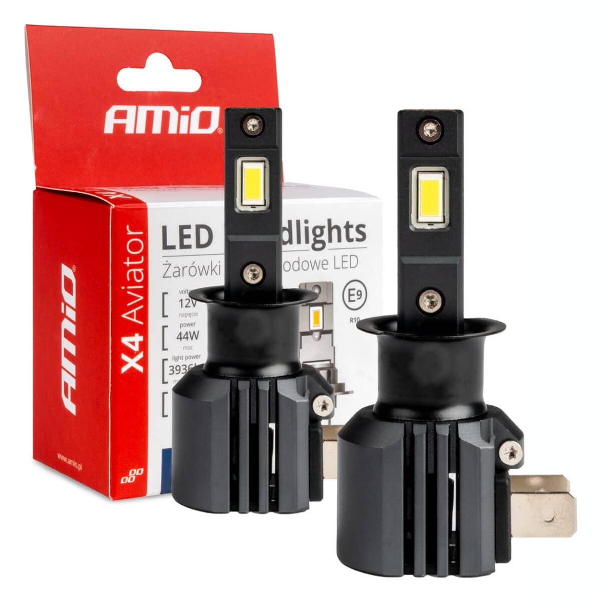 ΛΑΜΠΕΣ LED  H3 12V 44W 6.500K 3.936lm CSP X4 SERIES AVIATOR PLUG & PLAY ΑΜΙΟ - 2 ΤΕΜ. - Image 1
