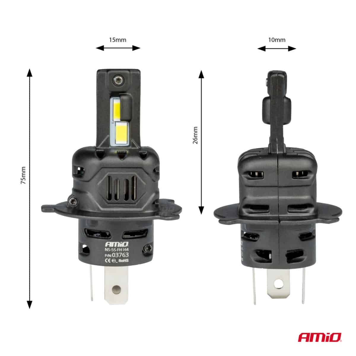 ΛΑΜΠΕΣ LED H4 12V 44W 6.500K 3.936lm CSP X4 SERIES AVIATOR PLUG & PLAY ΑΜΙΟ - 2 ΤΕΜ. - Image 3