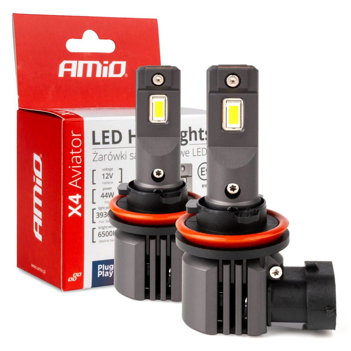 ΛΑΜΠΕΣ LED H8/Η9/Η11 12V 44W 6.500K 3.936lm X4 SERIES AVIATOR PLUG & PLAY ΑΜΙΟ - 2 ΤΕΜ. - Image 1