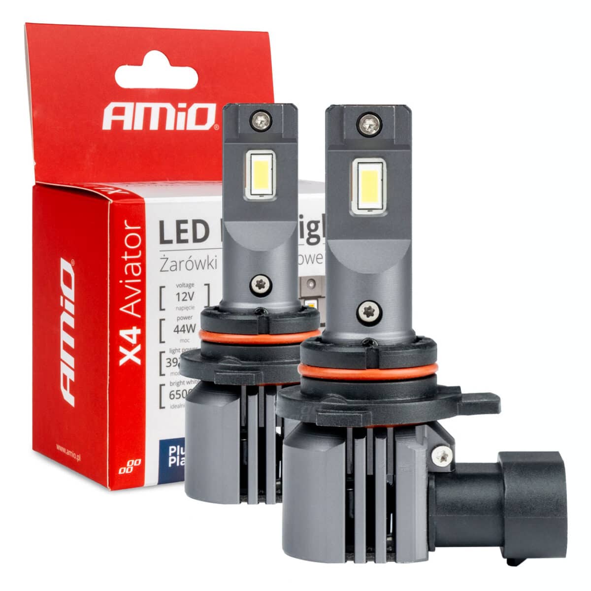 ΛΑΜΠΕΣ LED HIR2 12V 44W 6.500K 3.936lm X4 SERIES AVIATOR PLUG & PLAY ΑΜΙΟ - 2 ΤΕΜ. - Image 1