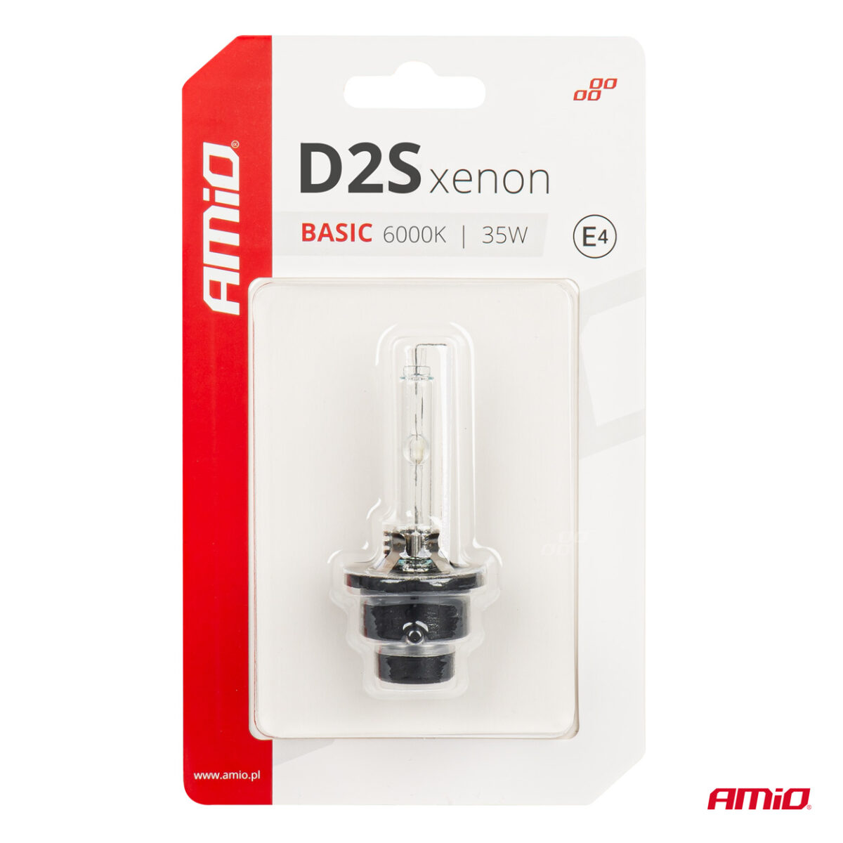 ΑΝΤΑΛΛΑΚΤΙΚΗ ΛΑΜΠΑ ΧΕΝΟΝ BASIC D2S 12V 6.000k 35W BLISTER CARD AMIO - 1 ΤΕΜ. - Image 3