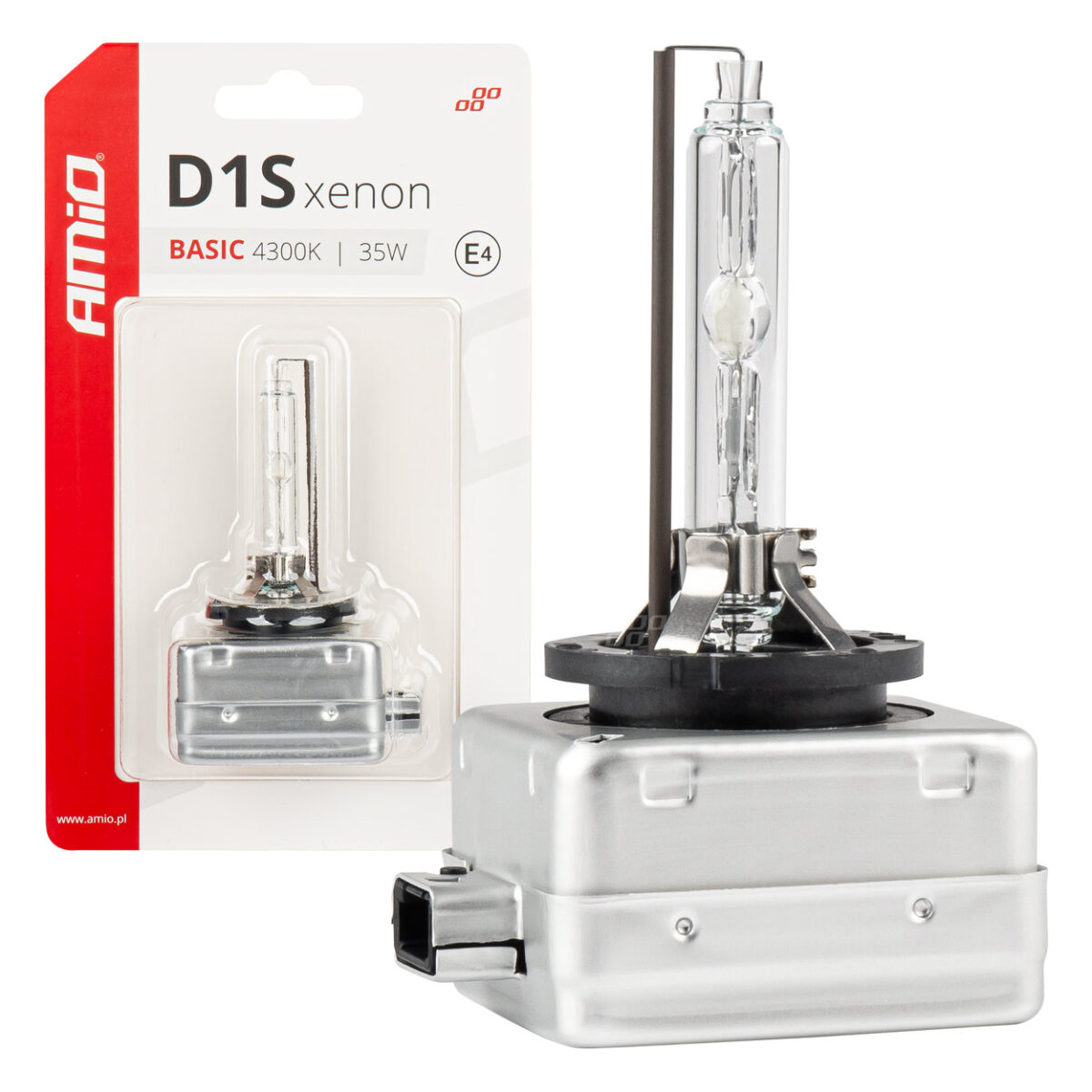 ΑΝΤΑΛΛΑΚΤΙΚΗ ΛΑΜΠΑ ΧΕΝΟΝ BASIC D1S 12V 4.300k 35W BLISTER CARD AMIO - 1 ΤΕΜ. - Image 1