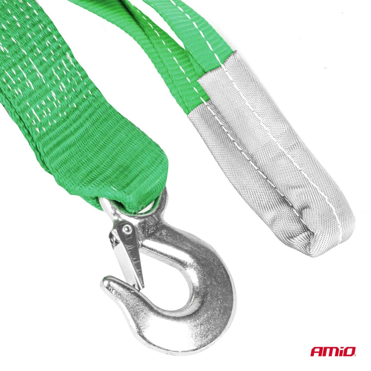 ΙΜΑΝΤΑΣ ΡΥΜΟΥΛΚΗΣΗΣ TOW ROPE H+U ΠΡΑΣΙΝΟ 75mm 8000KG 5m AMIO - 1 τεμ. - Image 3