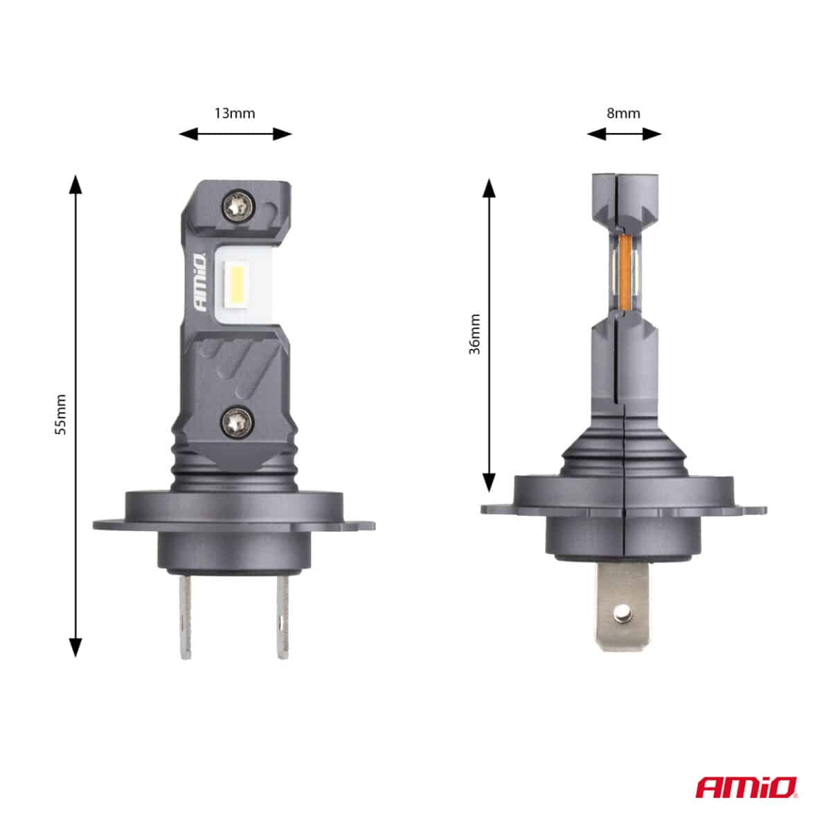 ΛΑΜΠΕΣ LED H7/Η18 12V 60W 6.000K 5.600lm +400% LED CAN-BUS HYBRID SERIES AMIO - 2 ΤΕΜ. - Image 6