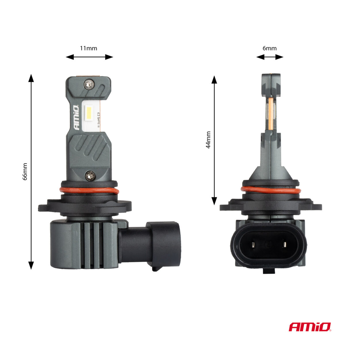 ΛΑΜΠΕΣ LED HΒ3 9005 / HIR1 / H10 12V 60W 6.000K 5.600lm +400% LED CAN-BUS HYBRID SERIES AMIO - 2 ΤΕΜ. - Image 4