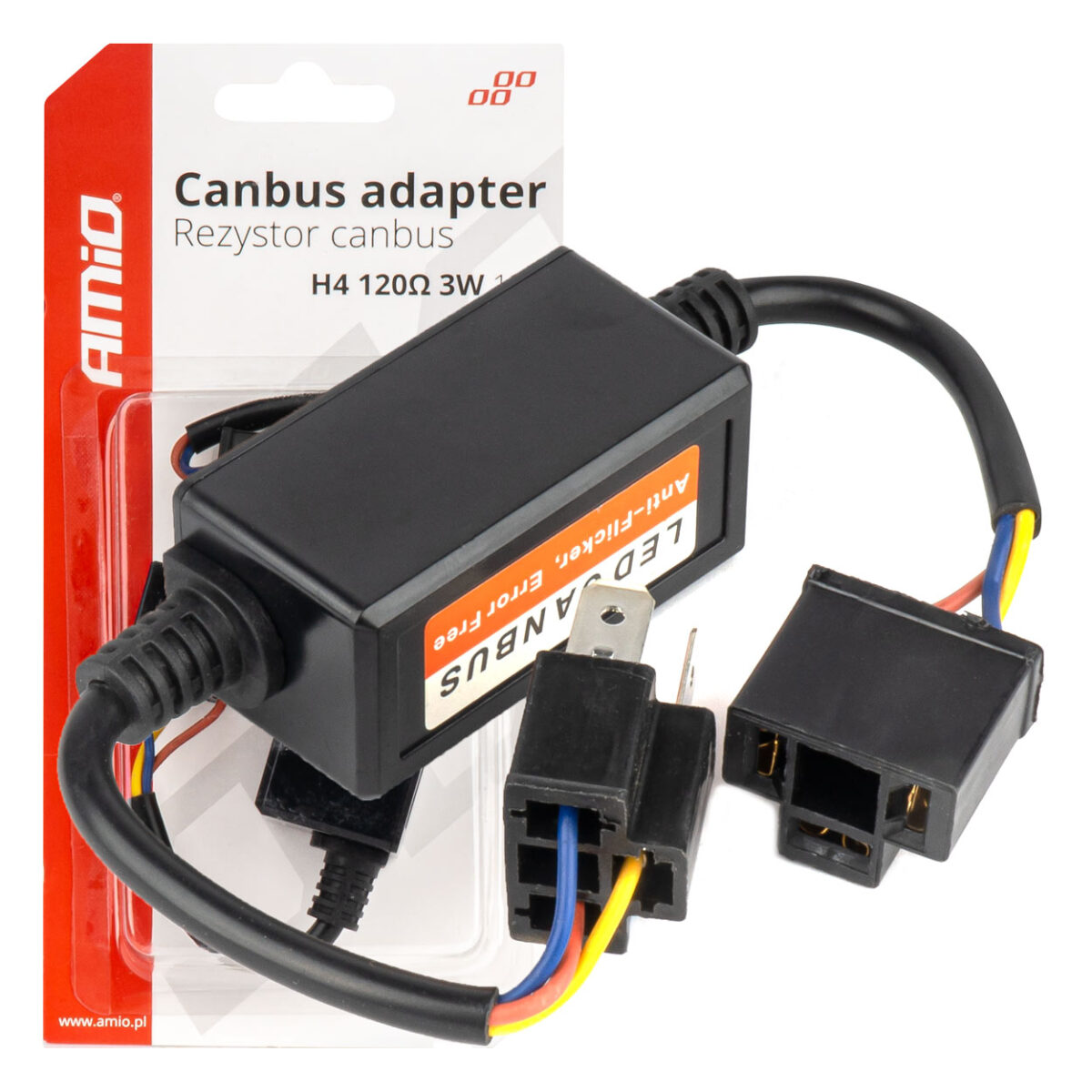 ΑΝΤΙΣΤΑΣΗ ΓΙΑ ΛΑΜΠΕΣ LED H4 12V 3W 120Ω AMIO - 1 τεμ. - Image 1