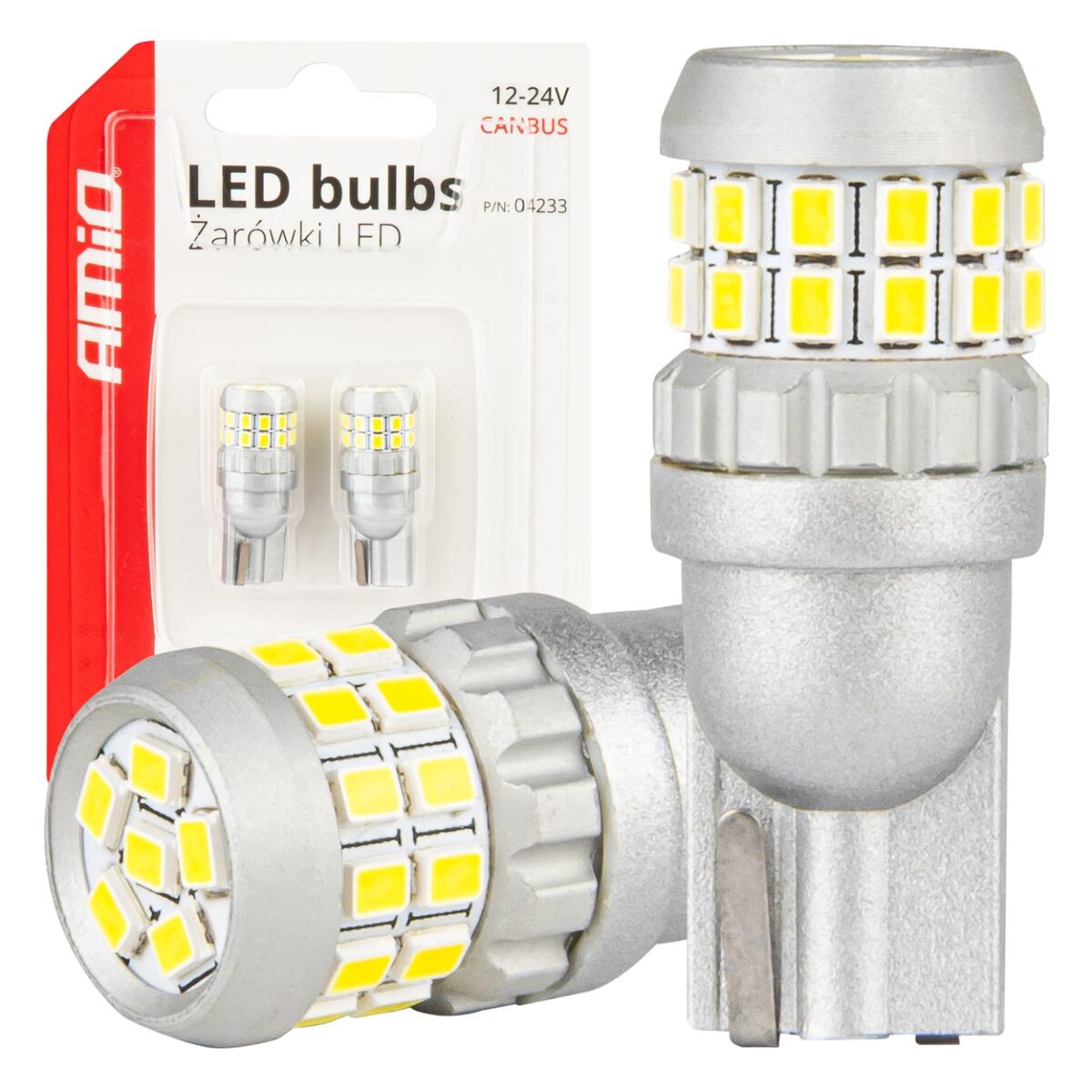 ΛΑΜΠΑΚΙΑ T10 W5W 12V/24V LED CAN-BUS 30xSMD 2016 ΛΕΥΚΟ 5500K ΑΜΙΟ - 2 ΤΕΜ. - Image 1