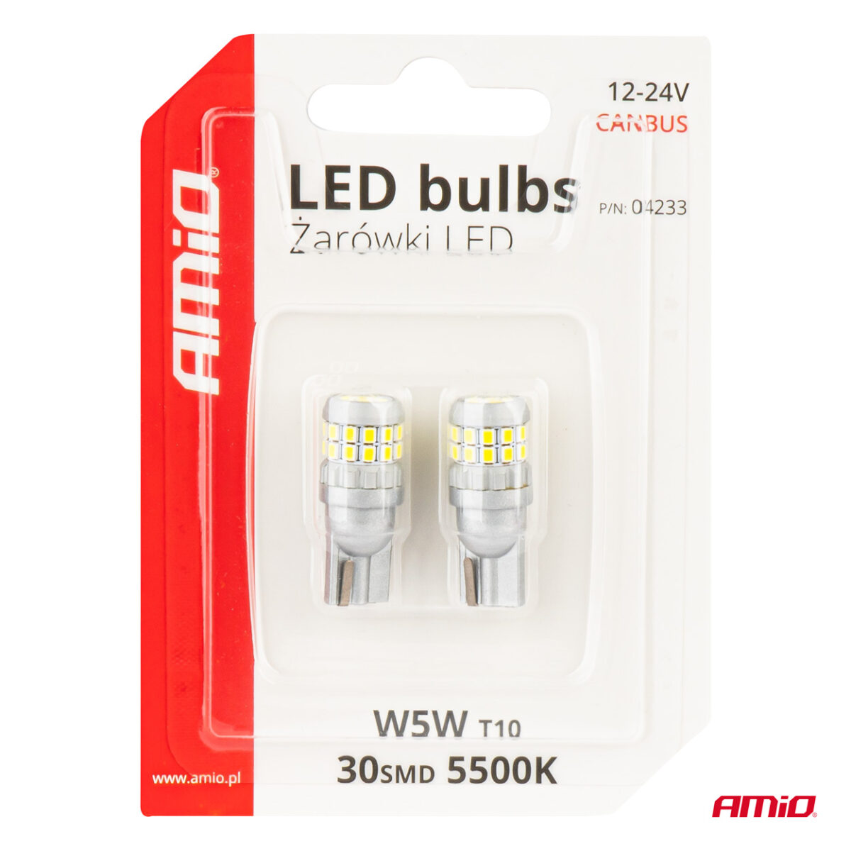 ΛΑΜΠΑΚΙΑ T10 W5W 12V/24V LED CAN-BUS 30xSMD 2016 ΛΕΥΚΟ 5500K ΑΜΙΟ - 2 ΤΕΜ. - Image 5