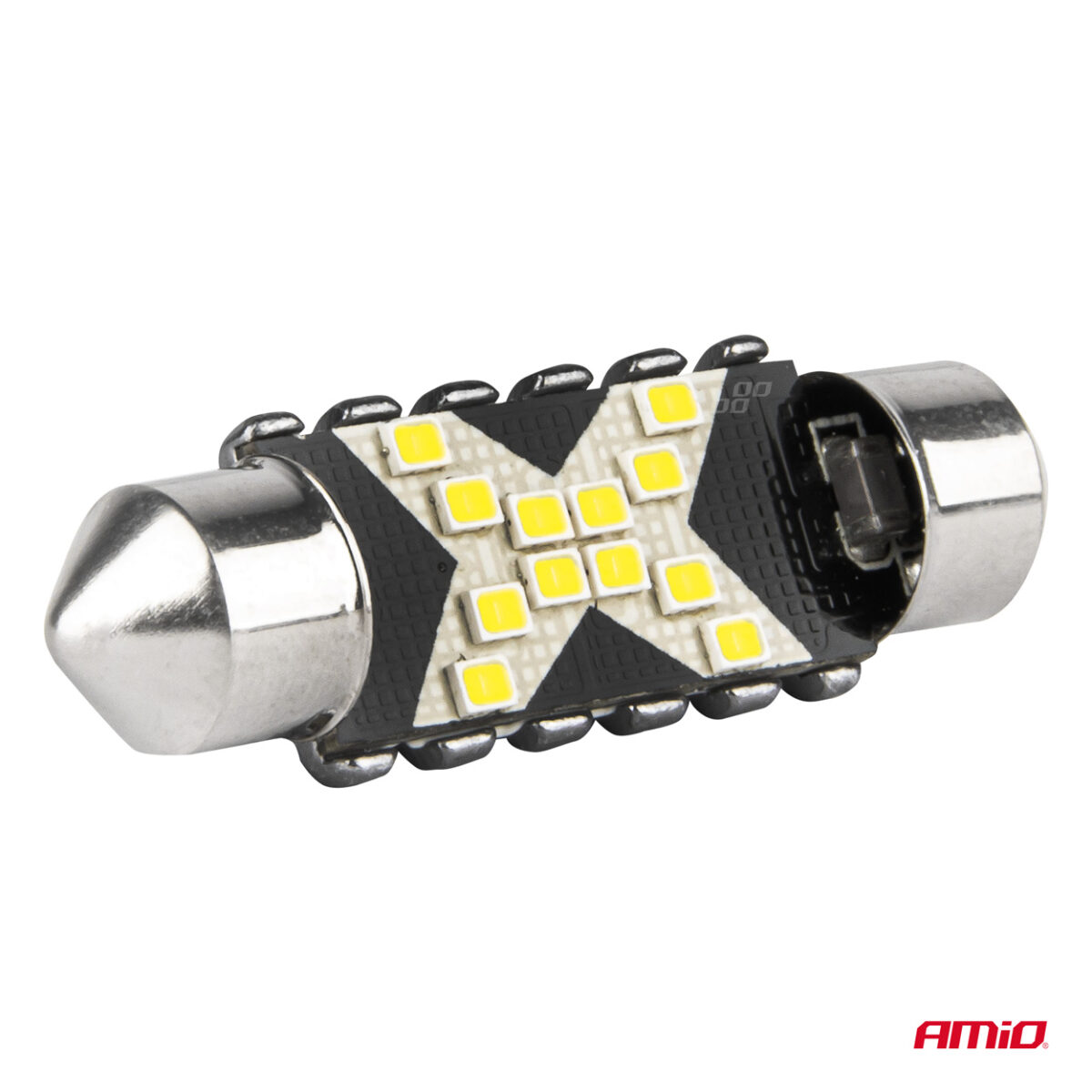ΛΑΜΠΑΚΙΑ ΠΛΑΦΟΝΙΕΡΑΣ 39mm 12/24V C5W 5500K 12xSMD 2016 CAN-BUS FESTOON (ΛΕΥΚΟ) ΑΜΙΟ - 2 ΤΕΜ. - Image 4