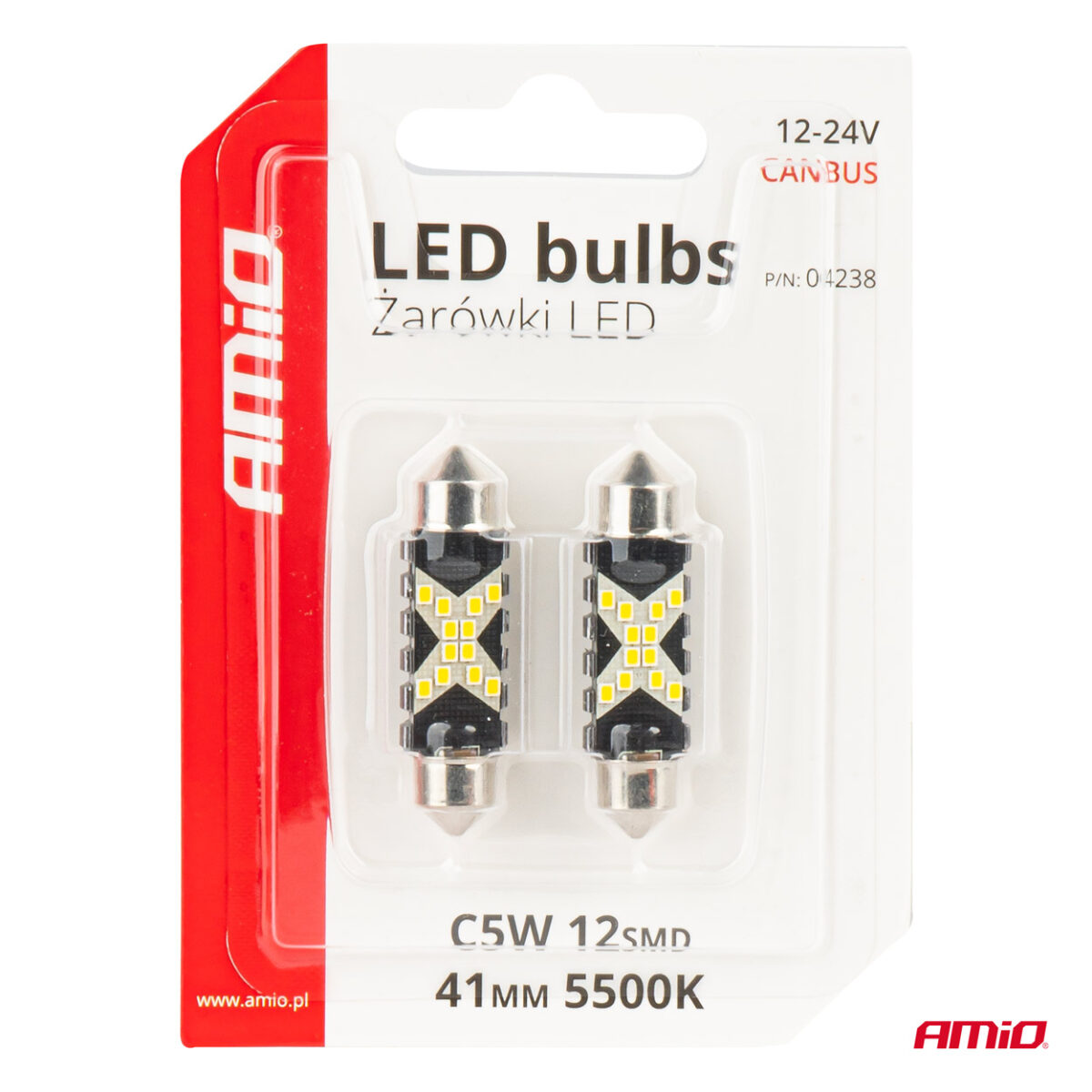 ΛΑΜΠΑΚΙΑ ΠΛΑΦΟΝΙΕΡΑΣ 41mm 12/24V C5W 5500K 12xSMD 2016 CAN-BUS FESTOON (ΛΕΥΚΟ) ΑΜΙΟ - 2 ΤΕΜ. - Image 5