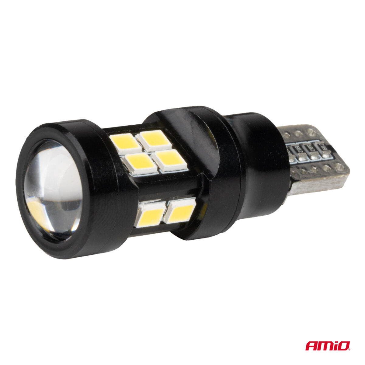 ΛΑΜΠΑΚΙΑ LED T15 W16W 12V/24V LED CAN-BUS 15xSMD 2835 ΛΕΥΚΟ ΦΩΣ 5.500K (ΣΕ ΧΡΩΜΑ ΜΑΥΡΟ) AMIO - 2 ΤΕΜ. - Image 3