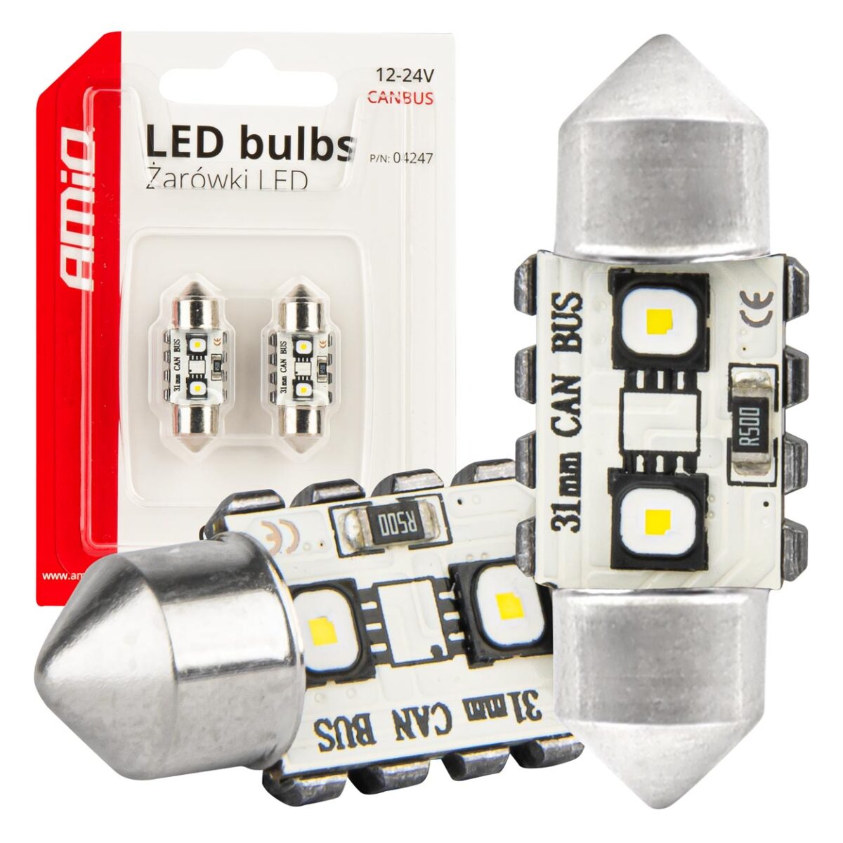 ΛΑΜΠΑΚΙΑ ΠΛΑΦΟΝΙΕΡΑΣ 31mm 12/24V C5W 5500K 12xSMD 3838 CAN-BUS FESTOON (ΛΕΥΚΟ) ΑΜΙΟ - 2 ΤΕΜ. - Image 1