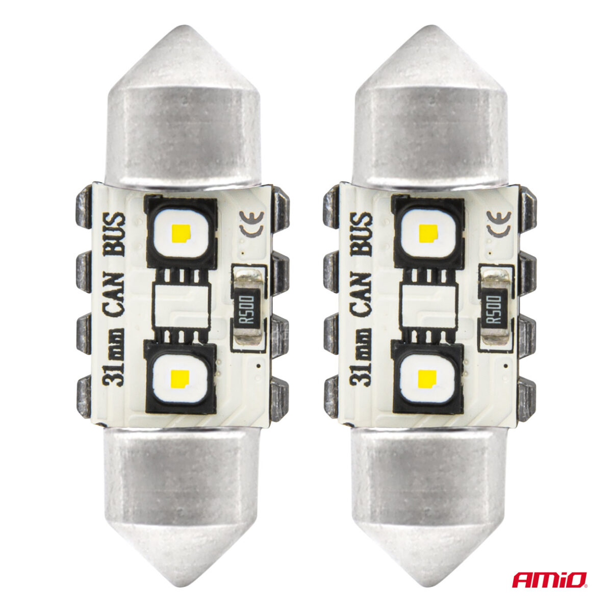 ΛΑΜΠΑΚΙΑ ΠΛΑΦΟΝΙΕΡΑΣ 31mm 12/24V C5W 5500K 12xSMD 3838 CAN-BUS FESTOON (ΛΕΥΚΟ) ΑΜΙΟ - 2 ΤΕΜ. - Image 2