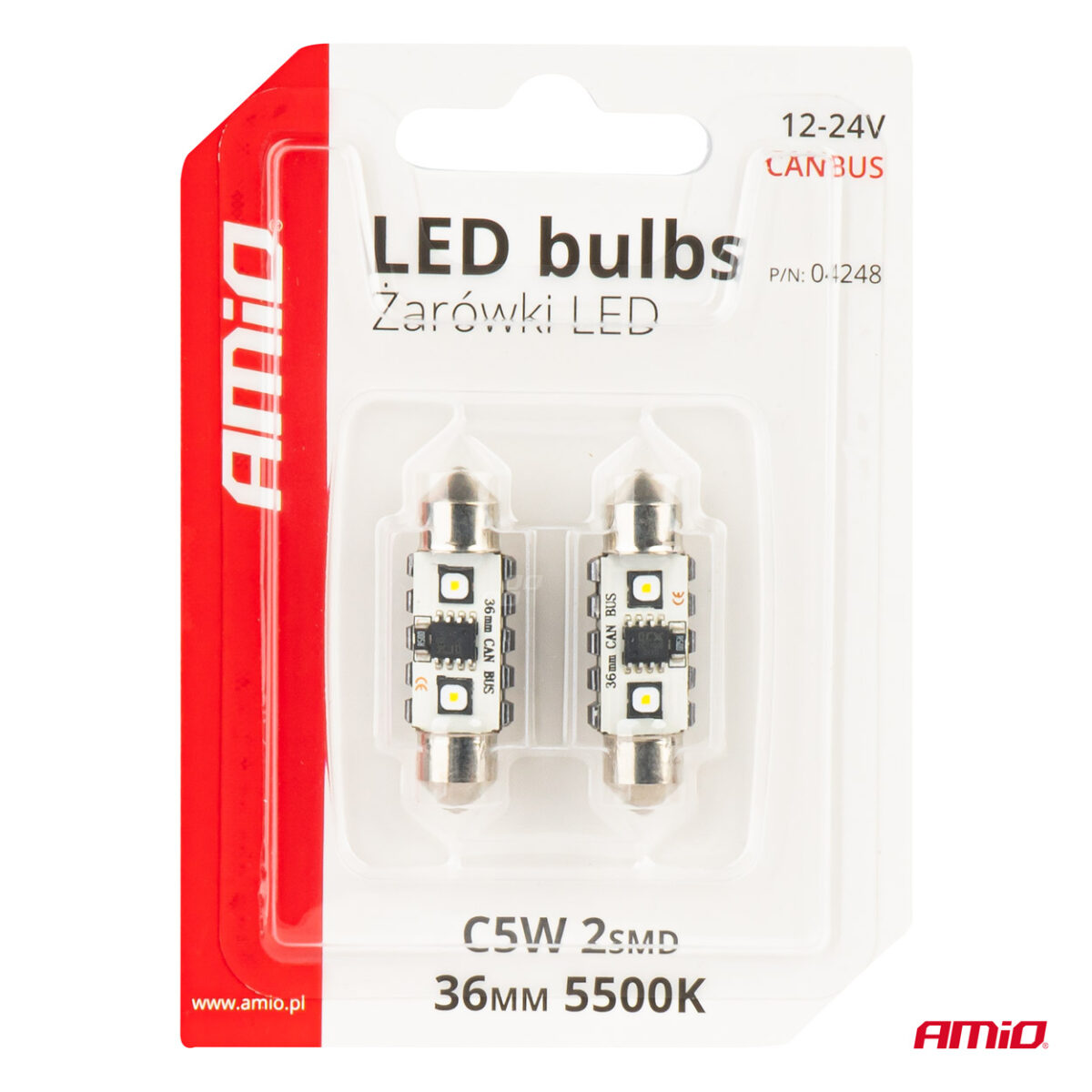 ΛΑΜΠΑΚΙΑ ΠΛΑΦΟΝΙΕΡΑΣ 36mm 12/24V C5W 5500K 12xSMD 3838 CAN-BUS FESTOON (ΛΕΥΚΟ) ΑΜΙΟ - 2 ΤΕΜ. - Image 5