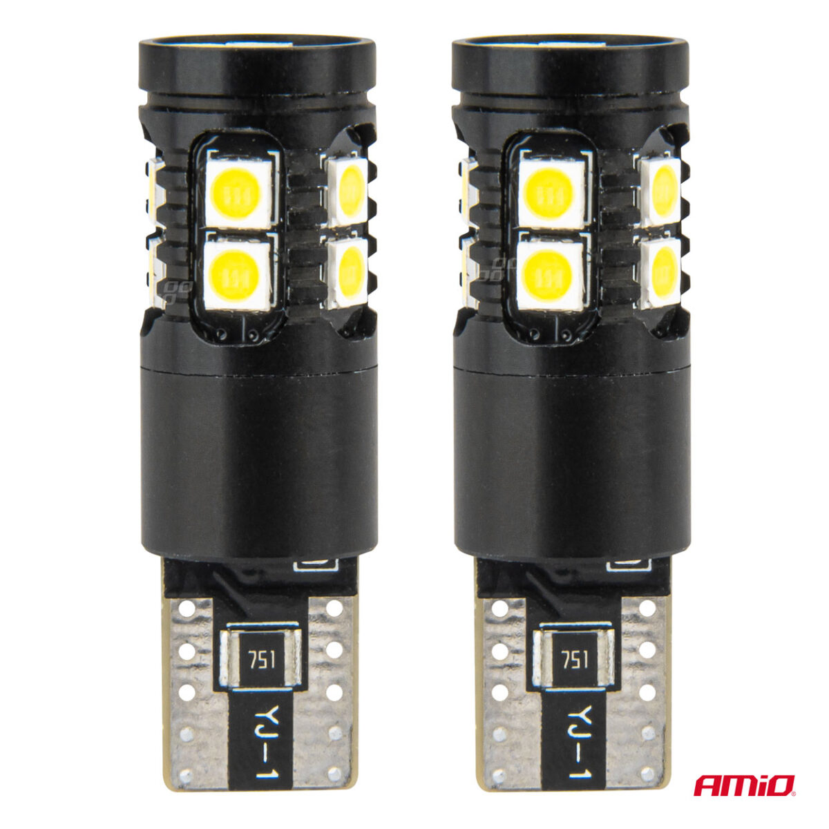 ΛΑΜΠΑΚΙΑ T10 W5W 12V/24V LED CAN-BUS 13xSMD 3030 ΛΕΥΚΟ 5500K ΑΜΙΟ - 2 ΤΕΜ. - Image 2