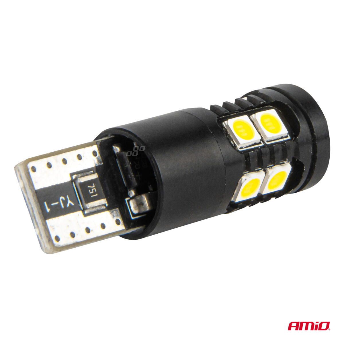 ΛΑΜΠΑΚΙΑ T10 W5W 12V/24V LED CAN-BUS 13xSMD 3030 ΛΕΥΚΟ 5500K ΑΜΙΟ - 2 ΤΕΜ. - Image 3