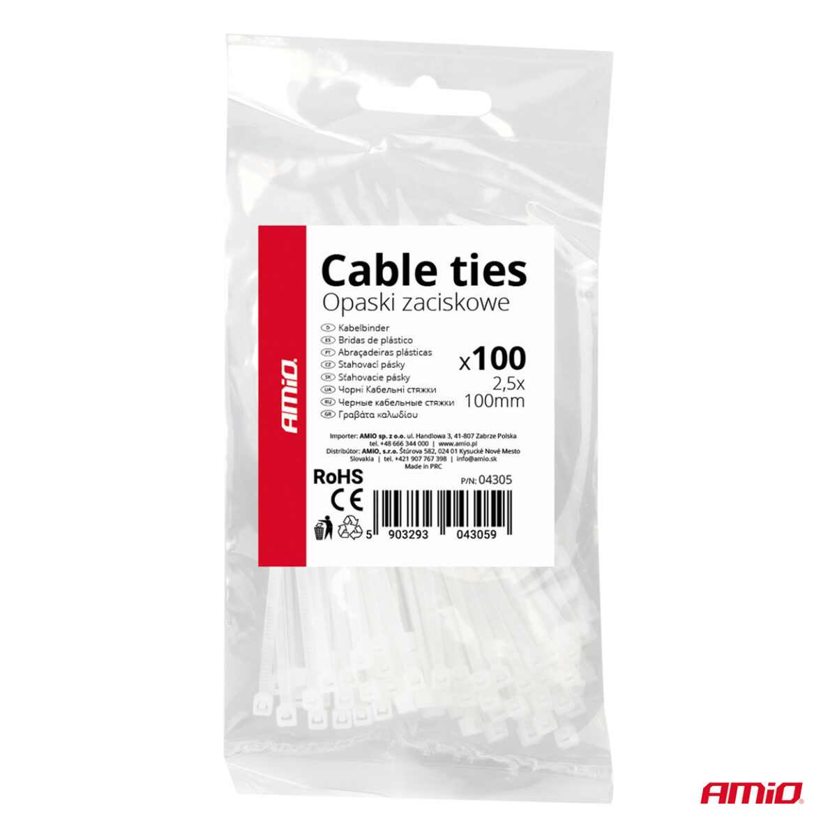 ΔΕΜΑΤΙΚΑ/ΔΕΤΙΚΑ ΚΑΛΩΔΙΩΝ TIE WRAP (ΤΑΙΡΑΠ) 2.5 x 100mm (ΛΕΥΚΟ)  ΑΜΙΟ - 100 ΤΕΜ. - Image 6