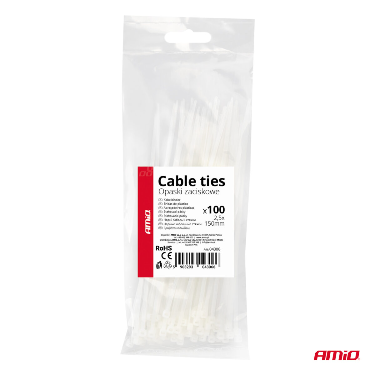 ΔΕΜΑΤΙΚΑ/ΔΕΤΙΚΑ ΚΑΛΩΔΙΩΝ TIE WRAP (ΤΑΙΡΑΠ) 2.5 x 150mm (ΛΕΥΚΟ)  ΑΜΙΟ - 100 ΤΕΜ. - Image 6