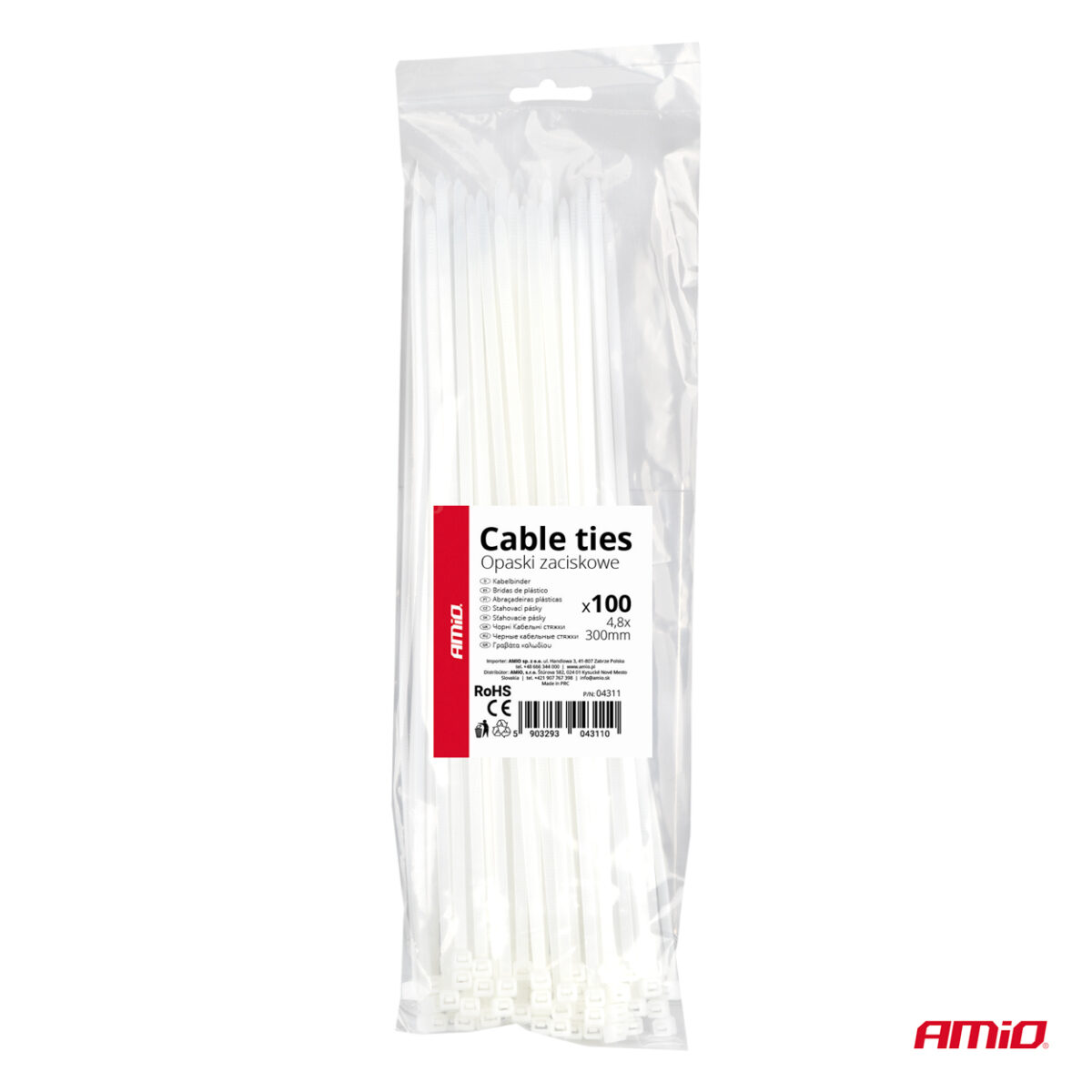 ΔΕΜΑΤΙΚΑ/ΔΕΤΙΚΑ ΚΑΛΩΔΙΩΝ TIE WRAP (ΤΑΙΡΑΠ) 4.8 x 300mm (ΛΕΥΚΟ) - 100 ΤΕΜ. - Image 6