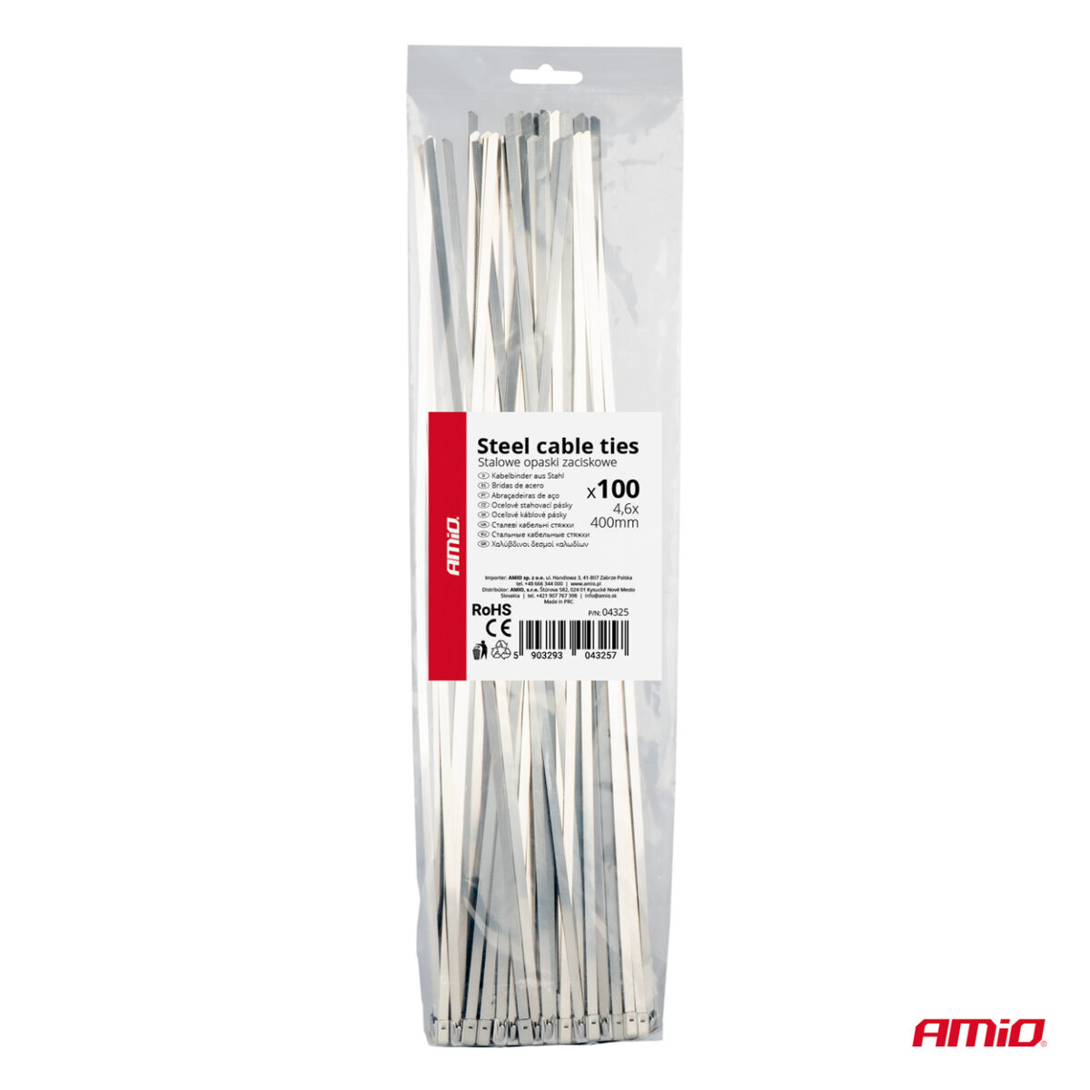 ΔΕΜΑΤΙΚΑ/ΔΕΤΙΚΑ ΚΑΛΩΔΙΩΝ TIE WRAP (ΤΑΙΡΑΠ) ΜΕΤΑΛΛΙΚΑ 4,6 x 400mm ΑΜΙΟ - 100 ΤΕΜ. - Image 4