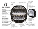 Προβολέας Led Sentinel Elite 9" - Λευκό (Με φώτα θέσης) 15232 Lumens Lazerlamps - Image 12