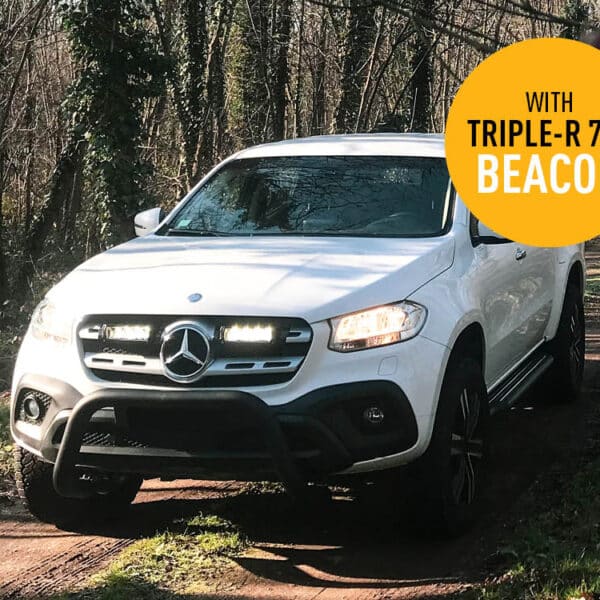 Σέτ τοποθέτησης γρίλιας για Mercedes X-Class (2017+) με Triple-R 750 με Φώτα θέσης και Φάρο 10800 Lumens Lazerlamps