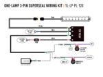 Καλωδίωση ενός προβολέα 3Pin, Superseal, 12V 1.2m Lazerlamps - Image 2