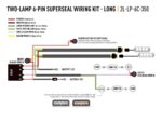 Καλωδίωση δύο λαμπτήρων - Μακριά (6-Pin, Superseal, 12V) 3.5m Lazerlamps - Image 2