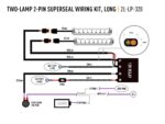 Καλωδίωση δύο λαμπτήρων Μακριά (2-Pin, Superseal, 12V) 3.2m Lazerlamps - Image 2
