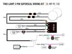 Καλωδίωση 2 προβολέων (3-Pin, Superseal, 12V) Mid Power 1.2m Lazerlamps - Image 2