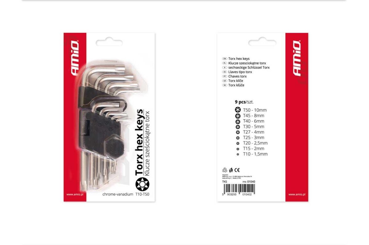 ΑΛΕΝ TORX ΚΟΝΤΑ 125mm TKS AMiO - 9 ΤΕΜ. - Image 2