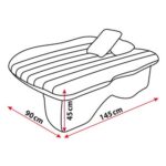 ΣΤΡΩΜΑ ΑΕΡΑ ΦΟΥΣΚΩΤΟ AIR-BED 12V 145x90x45cm ΓΚΡΙ - Image 5