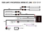 Καλωδίωση τεσσάρων προβολέων (2-Pin, Superseal, 12V) με ακροδέκτες Lazerlamps - Image 2