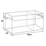ΚΟΥΤΙ ORGANIZER ΠΟΡΤ ΜΠΑΓΚΑΖ PREMIUM ΑΔΙΑΒΡΟΧΟ 54L 2 ΘΕΣΕΩΝ ΜΕ 2 ΧΕΡΟΥΛΙΑ (XL) (59x32 x32 cm) - Image 3