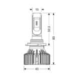 H10/HB3 9005 9-32V 6.500K 8.000lm 60W P20d HALO LED SERIE 6 STANDARD 6LED ZES 2ΤΕΜ. LED KIT - Image 2
