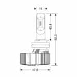 H8/H9/H11/H16 9-32V 6.500K 4.500lm 50W PGJ19-X HALO LED SERIE 4 FIT-MASTER ZES CHIPS 2ΤΕΜ. LED KIT - Image 2