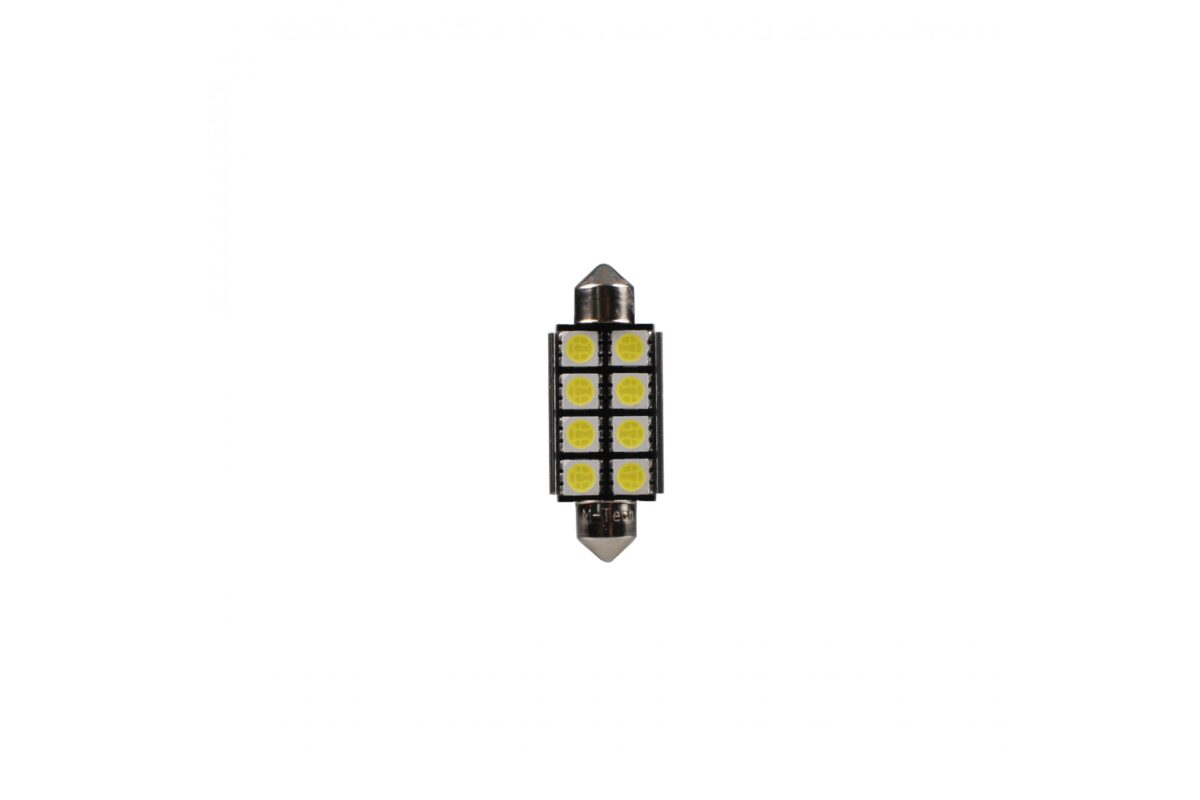 ΛΑΜΠΑΚΙΑ ΠΛΑΦΟΝΙΕΡΑΣ C5W 24V 0,24W SV8,5 41mm LED CAN-BUS 8xSMD505 ΛΕΥΚΟ 1ΤΕΜ. M-TECH - Image 1