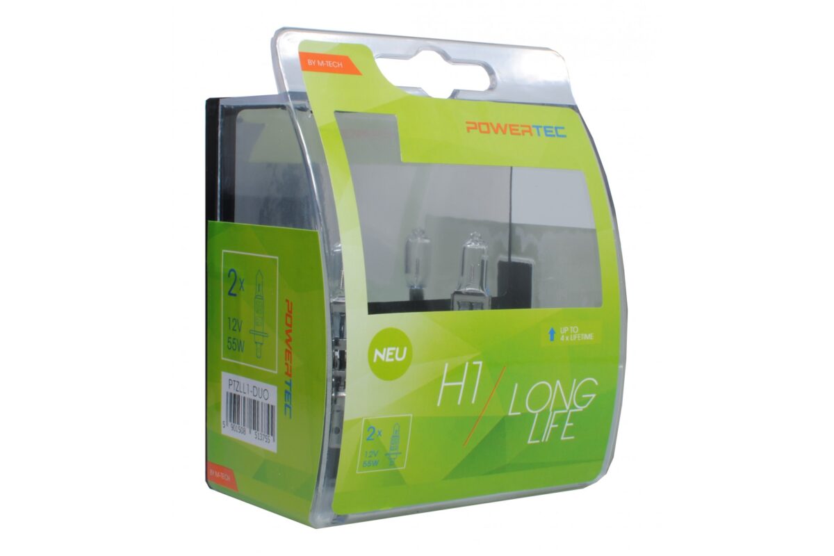 H1 12V 55W P14,5s POWERTEC LONG LIFE ΑΛΟΓΟΝΟΥ 2ΤΕΜ. - Image 1